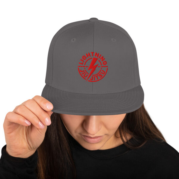 Lightning Jiu-Jitsu Red Logo - Snapback Hat - Image 4