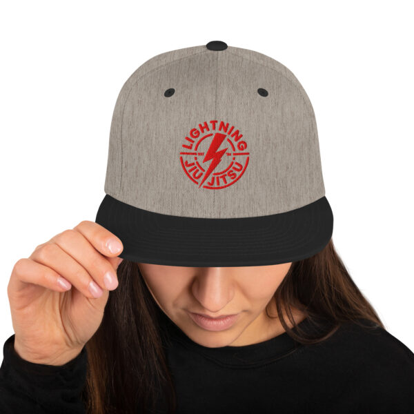 Lightning Jiu-Jitsu Red Logo - Snapback Hat - Image 6