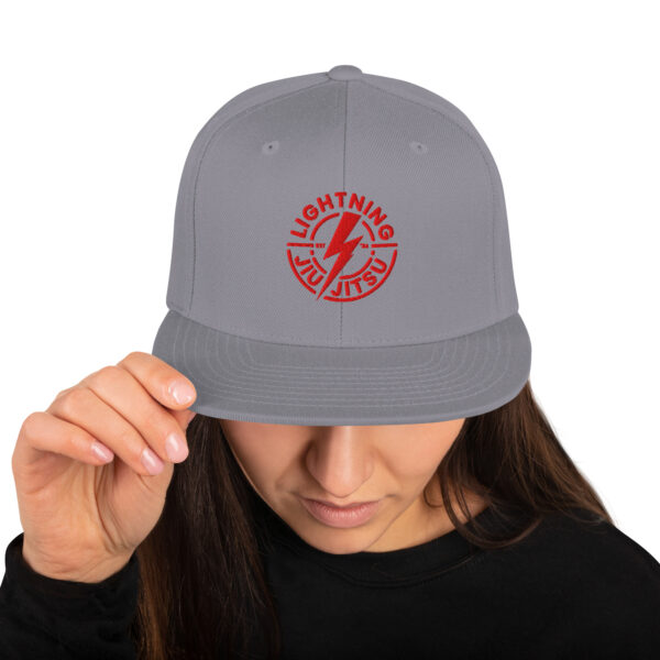 Lightning Jiu-Jitsu Red Logo - Snapback Hat - Image 5