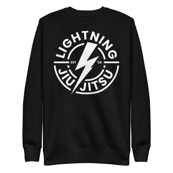 White Logo Lightning Jiu-Jitsu - Unisex Premium Sweatshirt