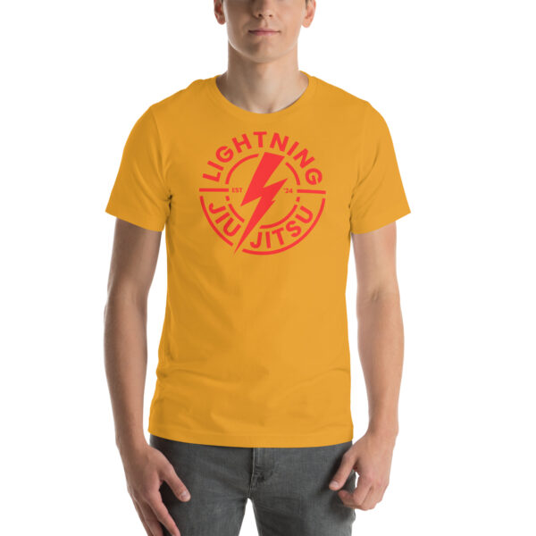 Red Logo Lightning Jiu-Jitsu - Premium T-Shirt - Image 6