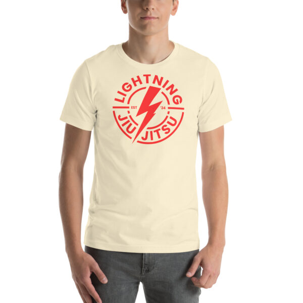 Red Logo Lightning Jiu-Jitsu - Premium T-Shirt - Image 11