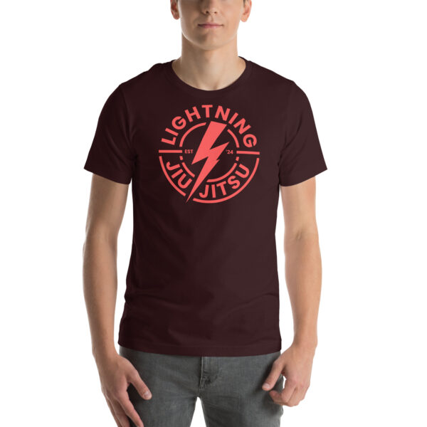 Red Logo Lightning Jiu-Jitsu - Premium T-Shirt - Image 4