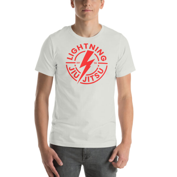 Red Logo Lightning Jiu-Jitsu - Premium T-Shirt - Image 9