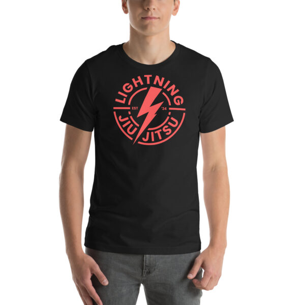Red Logo Lightning Jiu-Jitsu - Premium T-Shirt - Image 3