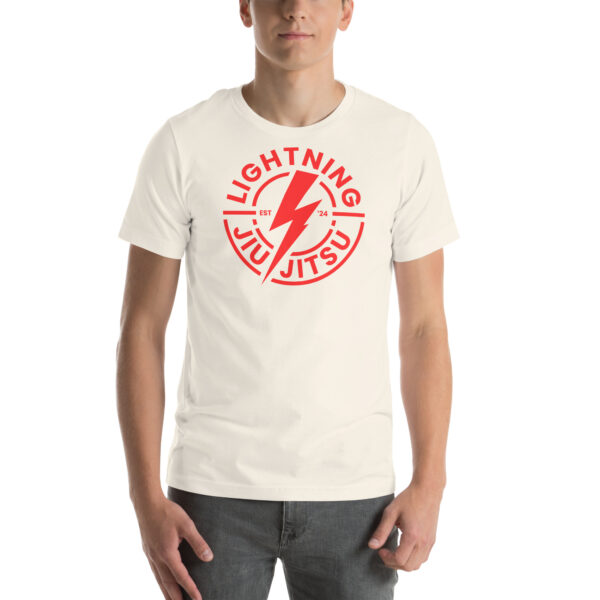 Red Logo Lightning Jiu-Jitsu - Premium T-Shirt - Image 12