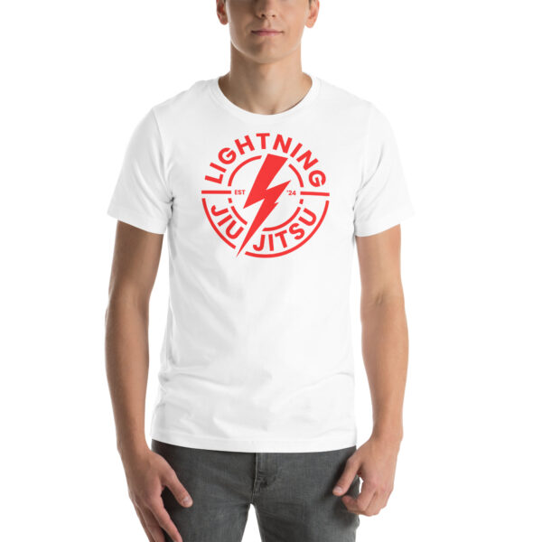 Red Logo Lightning Jiu-Jitsu - Premium T-Shirt - Image 13