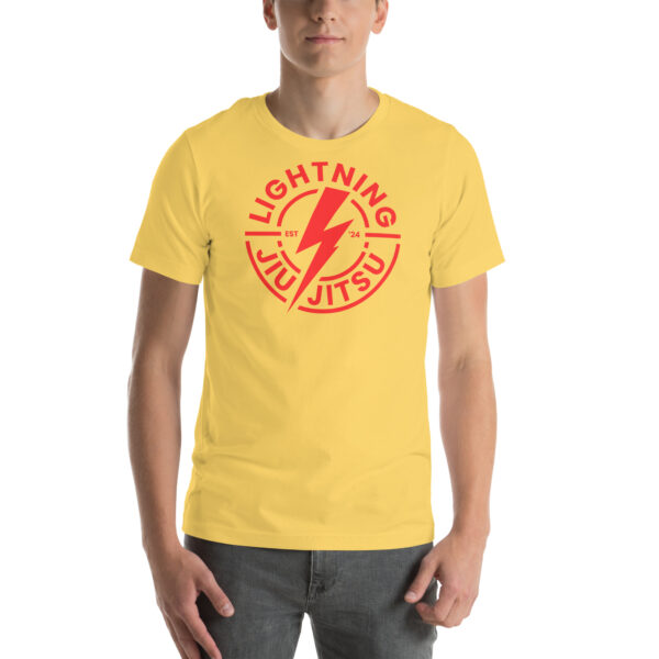 Red Logo Lightning Jiu-Jitsu - Premium T-Shirt - Image 7