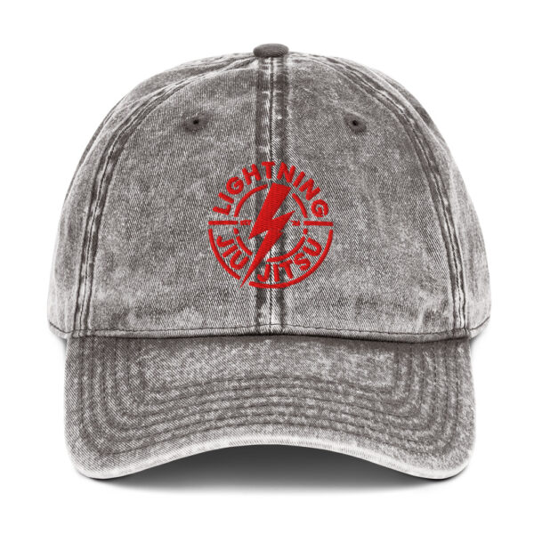 Lightning Jiu-Jitsu Red Logo - Vintage Cotton Twill Cap - Image 2