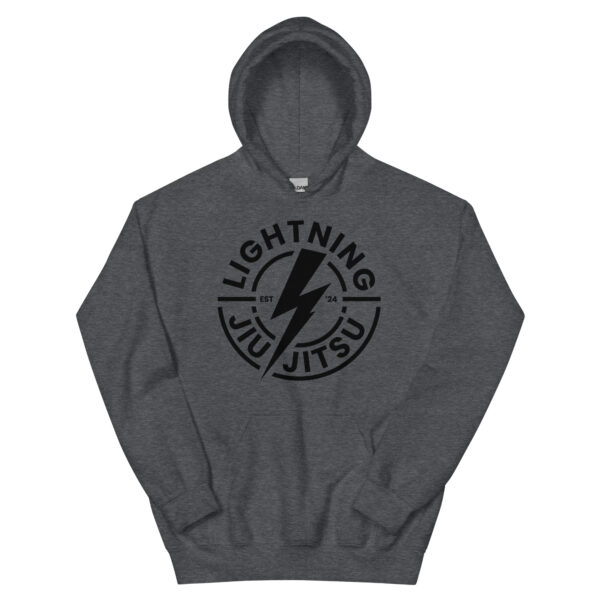 Black Logo - Lightning Jiu-Jitsu Unisex Hoodie - Image 6
