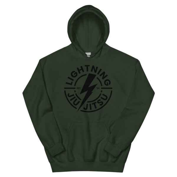 Black Logo - Lightning Jiu-Jitsu Unisex Hoodie - Image 7