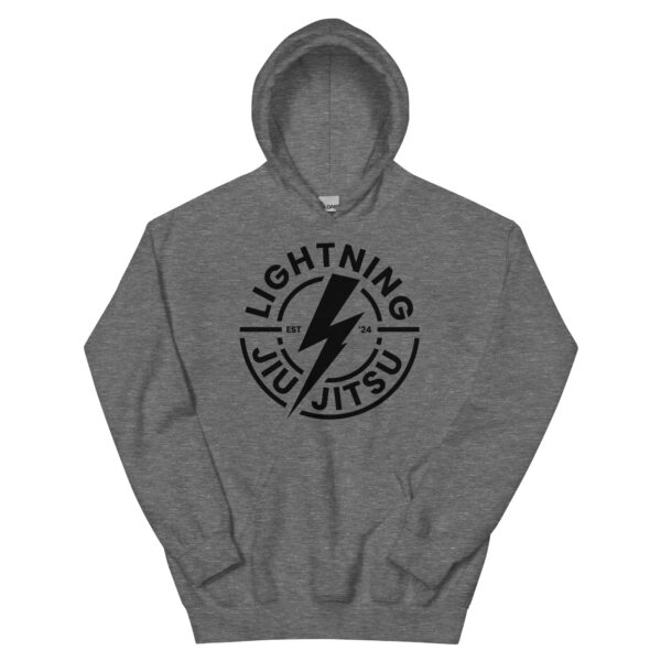 Black Logo - Lightning Jiu-Jitsu Unisex Hoodie - Image 26