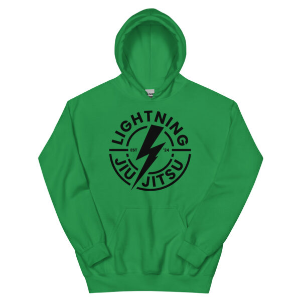 Black Logo - Lightning Jiu-Jitsu Unisex Hoodie - Image 10