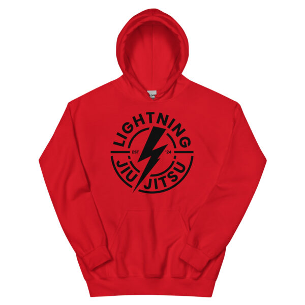 Black Logo - Lightning Jiu-Jitsu Unisex Hoodie - Image 16