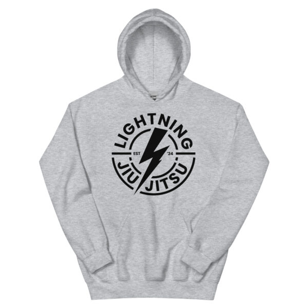 Black Logo - Lightning Jiu-Jitsu Unisex Hoodie - Image 19