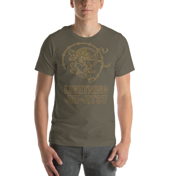 Lightning Jiu-Jitsu Gold Line - Raijin - Unisex T-shirt - Image 67