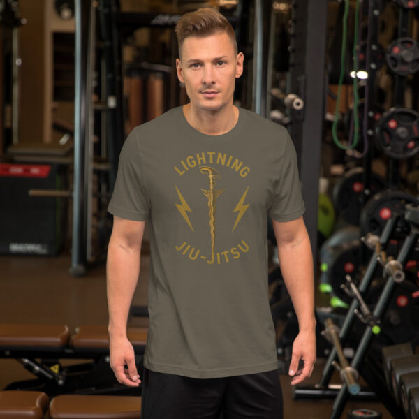 Lightning Jiu-Jitsu - Kris Blade Gold Logo - Unisex T-shirt - Image 11
