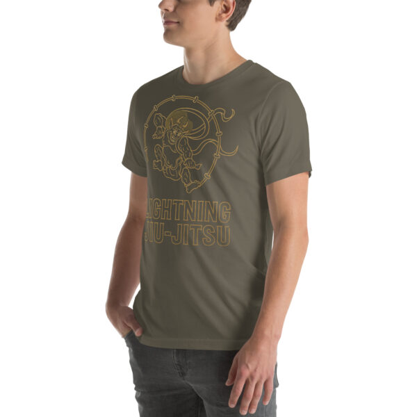 Lightning Jiu-Jitsu Gold Line - Raijin - Unisex T-shirt - Image 70
