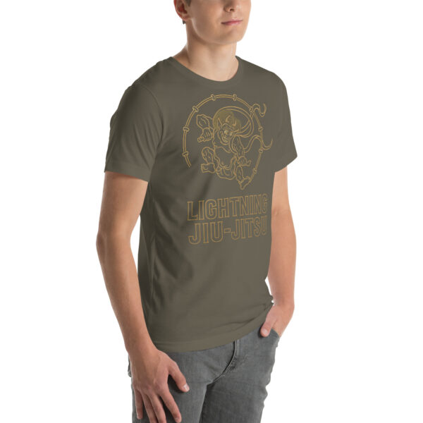 Lightning Jiu-Jitsu Gold Line - Raijin - Unisex T-shirt - Image 72