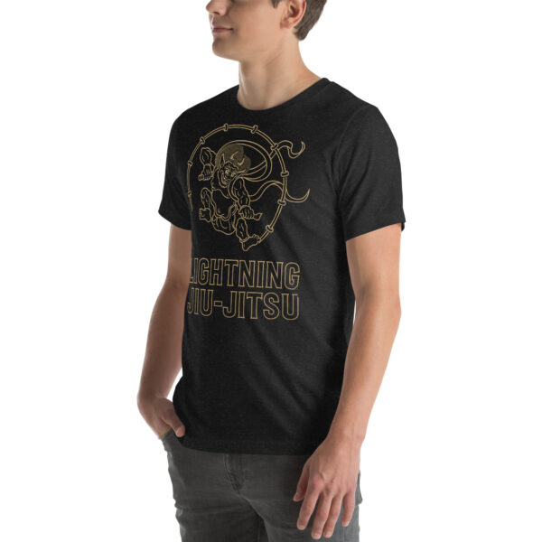 Lightning Jiu-Jitsu Gold Line - Raijin - Unisex T-shirt - Image 4