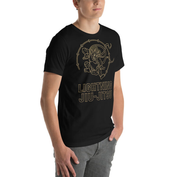 Lightning Jiu-Jitsu Gold Line - Raijin - Unisex T-shirt - Image 12