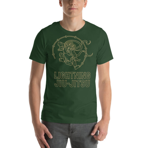 Lightning Jiu-Jitsu Gold Line - Raijin - Unisex T-shirt - Image 55