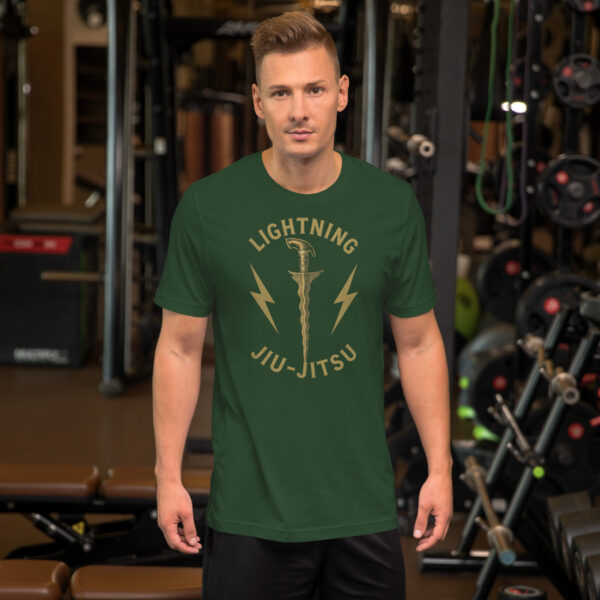 Lightning Jiu-Jitsu - Kris Blade Gold Logo - Unisex T-shirt - Image 9