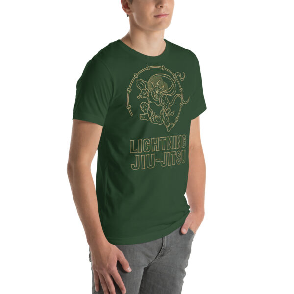 Lightning Jiu-Jitsu Gold Line - Raijin - Unisex T-shirt - Image 60