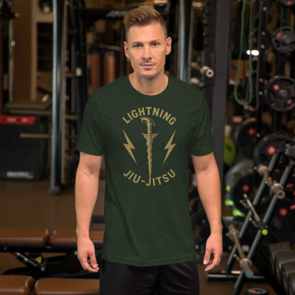 Lightning Jiu-Jitsu - Kris Blade Gold Logo - Unisex T-shirt - Image 7
