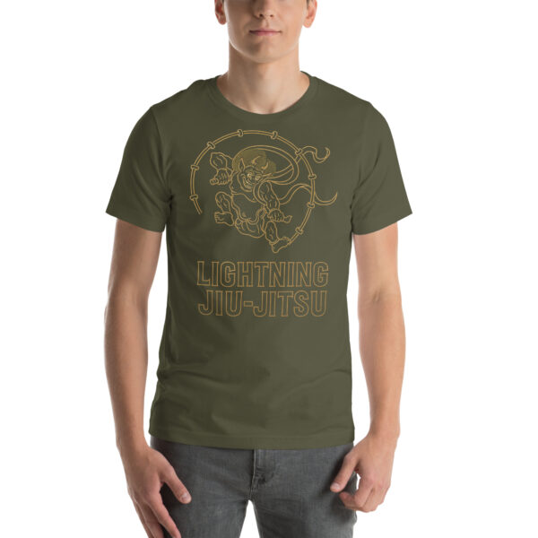 Lightning Jiu-Jitsu Gold Line - Raijin - Unisex T-shirt - Image 61