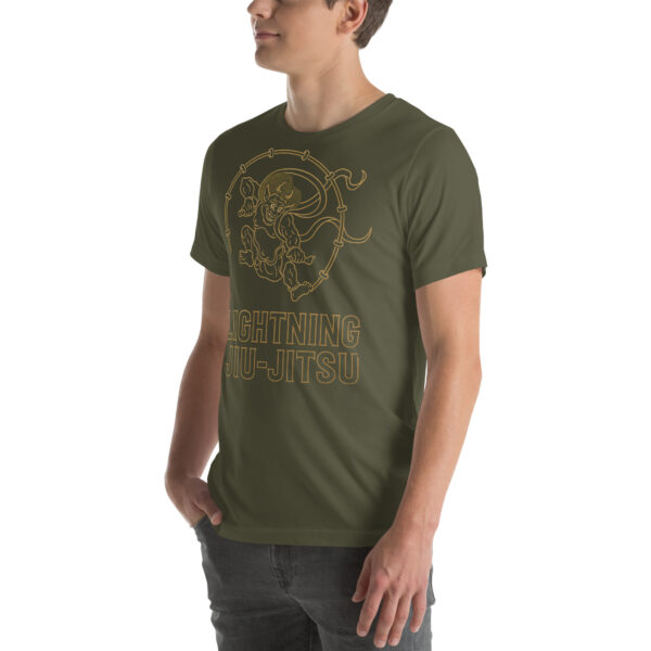 Lightning Jiu-Jitsu Gold Line - Raijin - Unisex T-shirt - Image 64