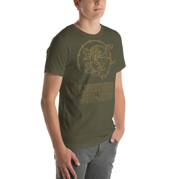 Lightning Jiu-Jitsu Gold Line - Raijin - Unisex T-shirt - Image 66