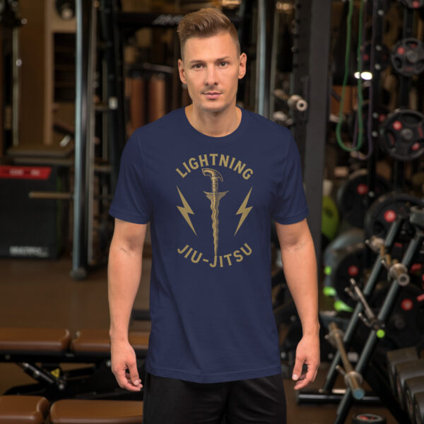 Lightning Jiu-Jitsu - Kris Blade Gold Logo - Unisex T-shirt - Image 6
