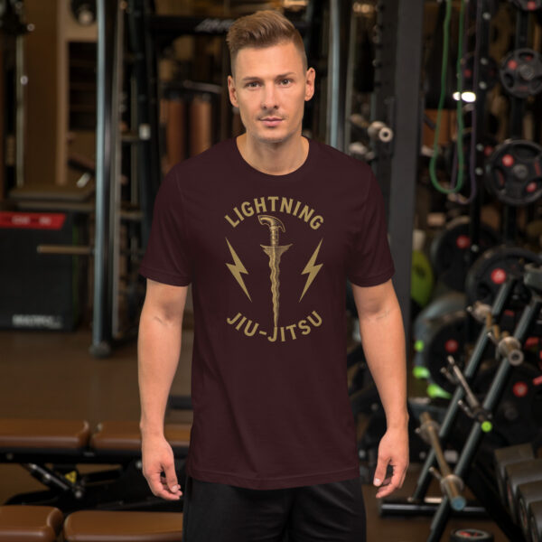 Lightning Jiu-Jitsu - Kris Blade Gold Logo - Unisex T-shirt - Image 4