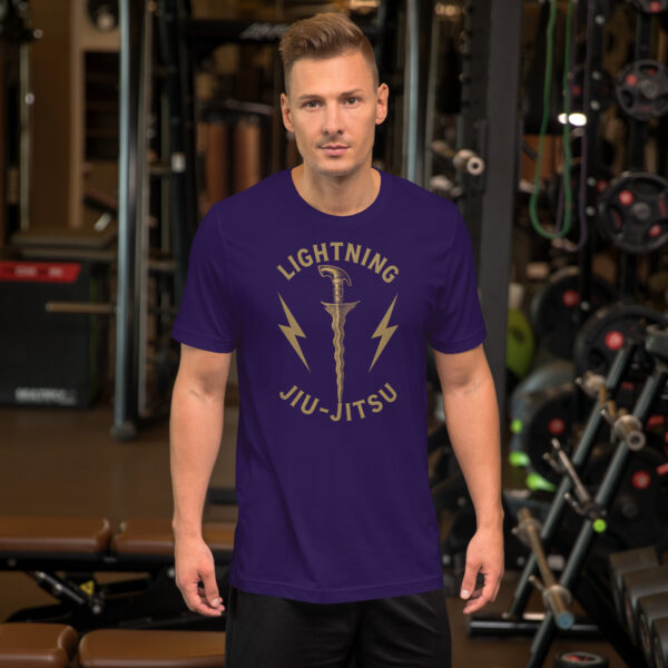 Lightning Jiu-Jitsu - Kris Blade Gold Logo - Unisex T-shirt - Image 5