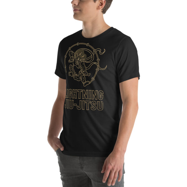 Lightning Jiu-Jitsu Gold Line - Raijin - Unisex T-shirt - Image 15